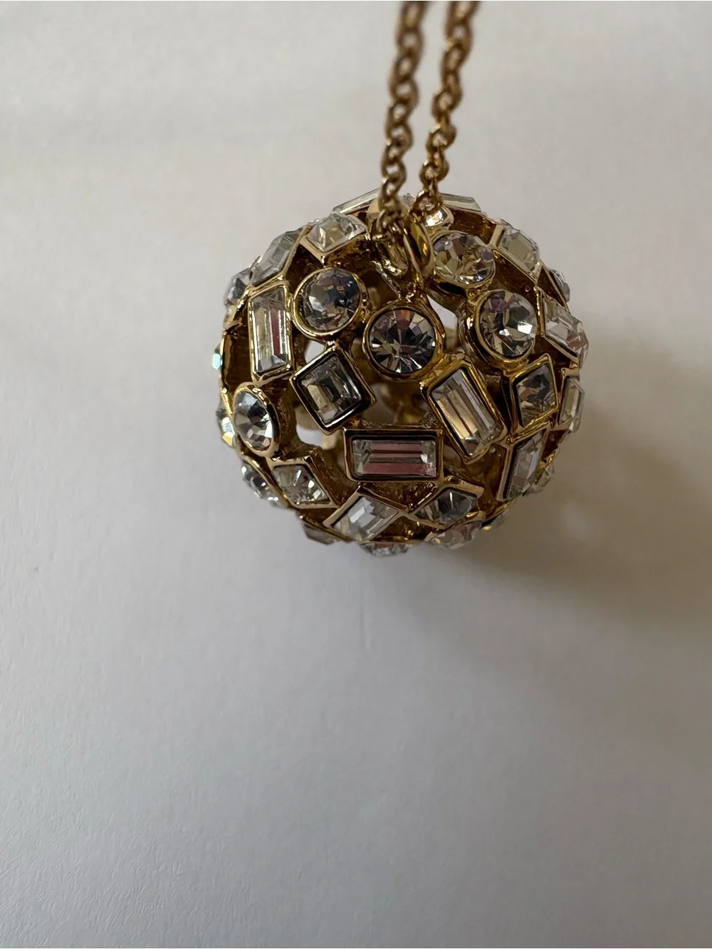 KATE SPADE On The Dot Pendant Cubic Zirconia Sphere Ball Necklace Party Festive